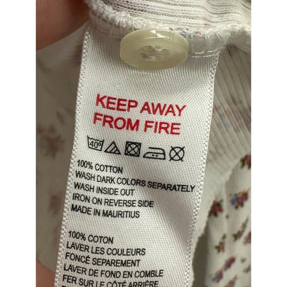 Urban Outfitters Floral Button Down Crop Long Sleeve Top Women's Size Small - Picture 6 of 7